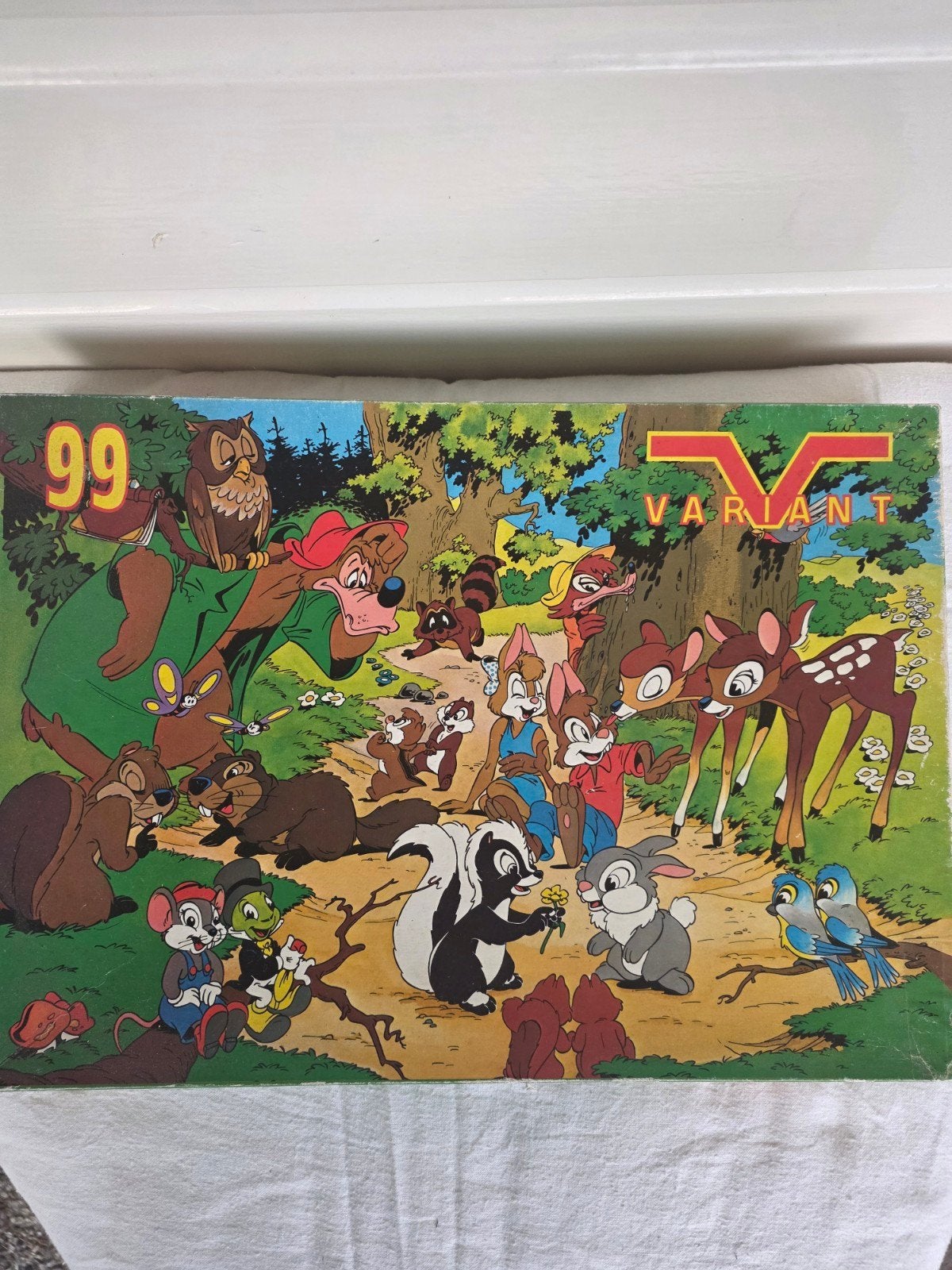Vintage Disney Variant Legpuzzel 99 - Bosdieren, Ophalen of Verzenden, Meer dan 50 stukjes, Gebruikt, 6 jaar of ouder