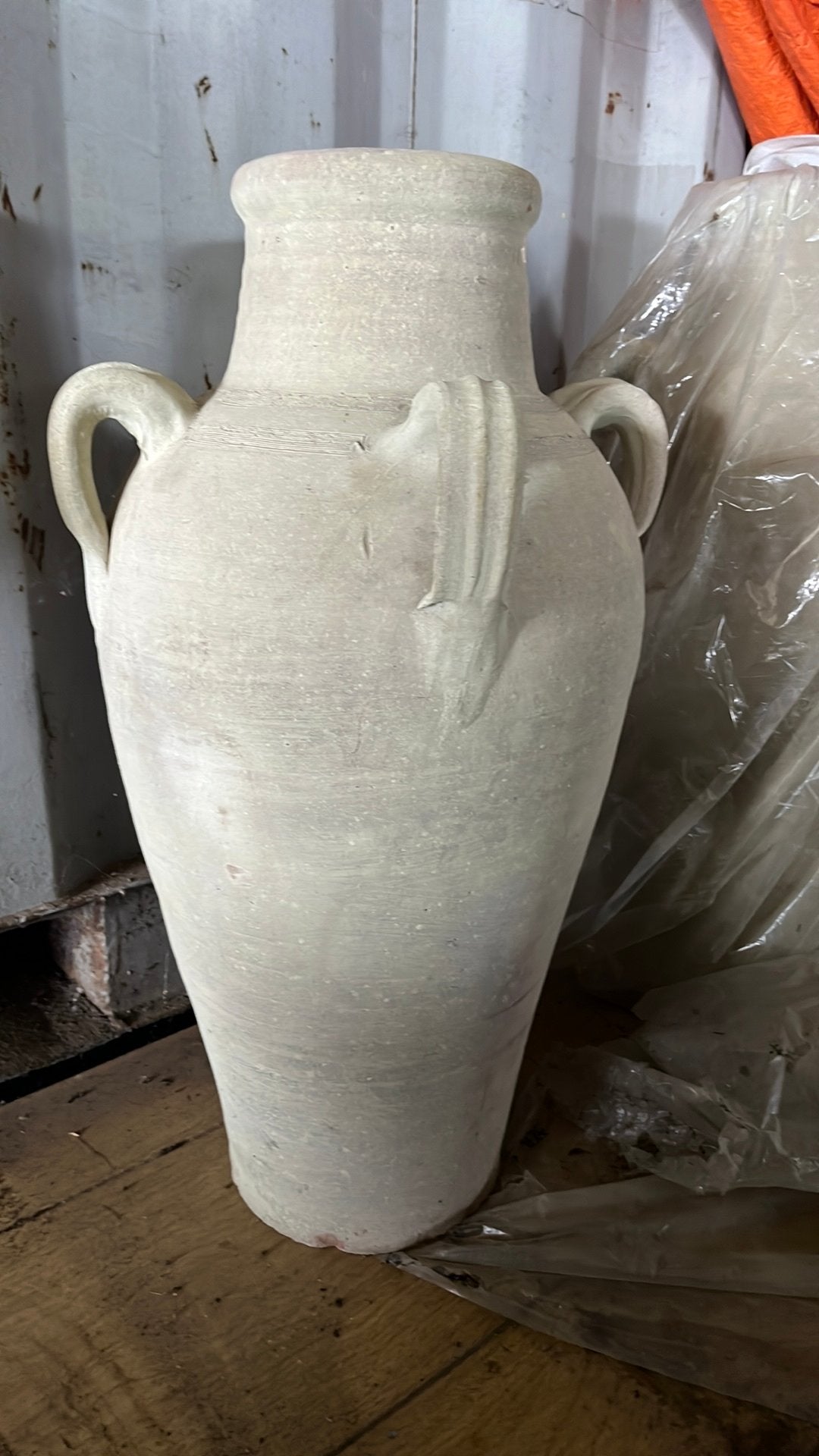 Tunesische vaas - aardewerk, Ophalen, Handgemaakt, Beige, Nieuw