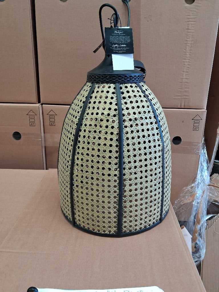 PTMD hanglamp zwart naturel – bohemian – showmodel, Overige materialen, Sfeer, Overige fittingen, Zo goed als nieuw