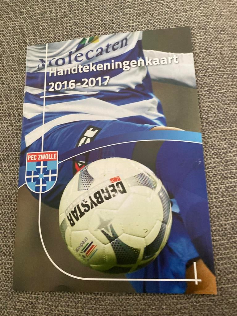 HANDTEKENINGENKAART PEC ZWOLLE 16-17, Ophalen of Verzenden, Zo goed als nieuw, Overige binnenlandse clubs, Spelerskaart