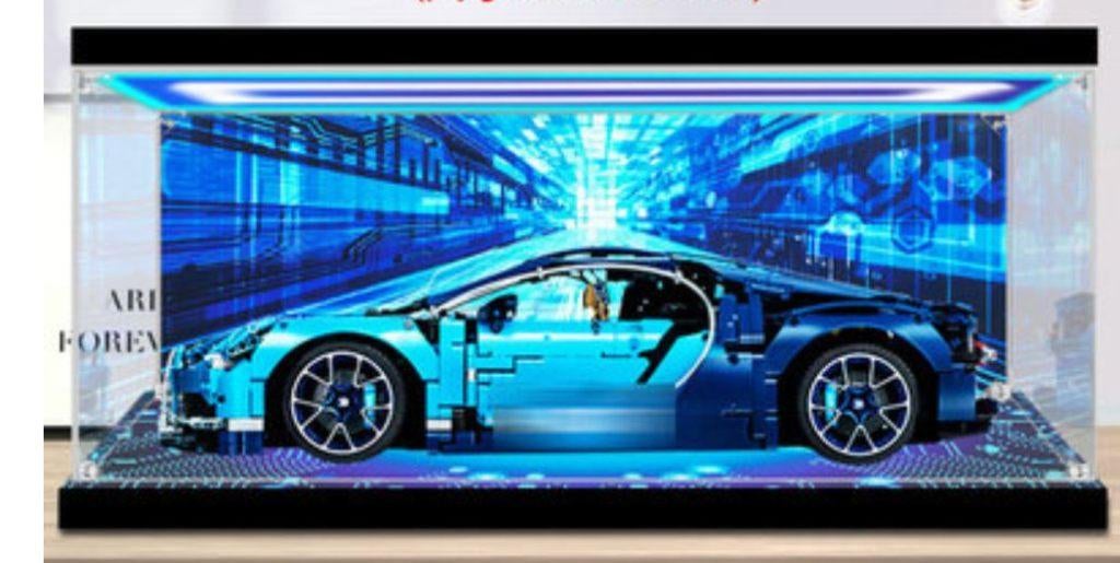 vitrine LEGO display case MODEL AUTO bugatti + 3 LED licht, Ophalen of Verzenden, Nieuw