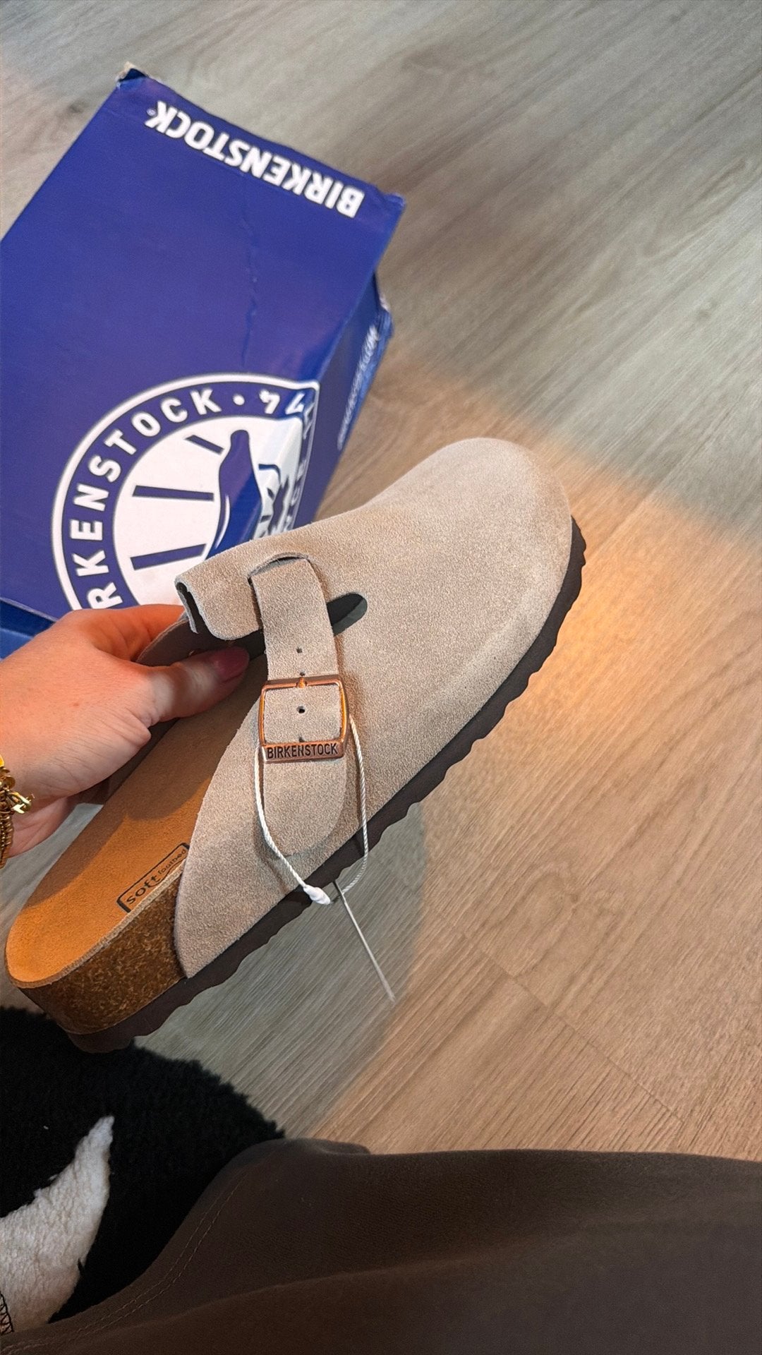 Birkenstock boston Gray maat 38, Kleding | Heren, Ophalen of Verzenden, Zo goed als nieuw, Zwart, Sandalen