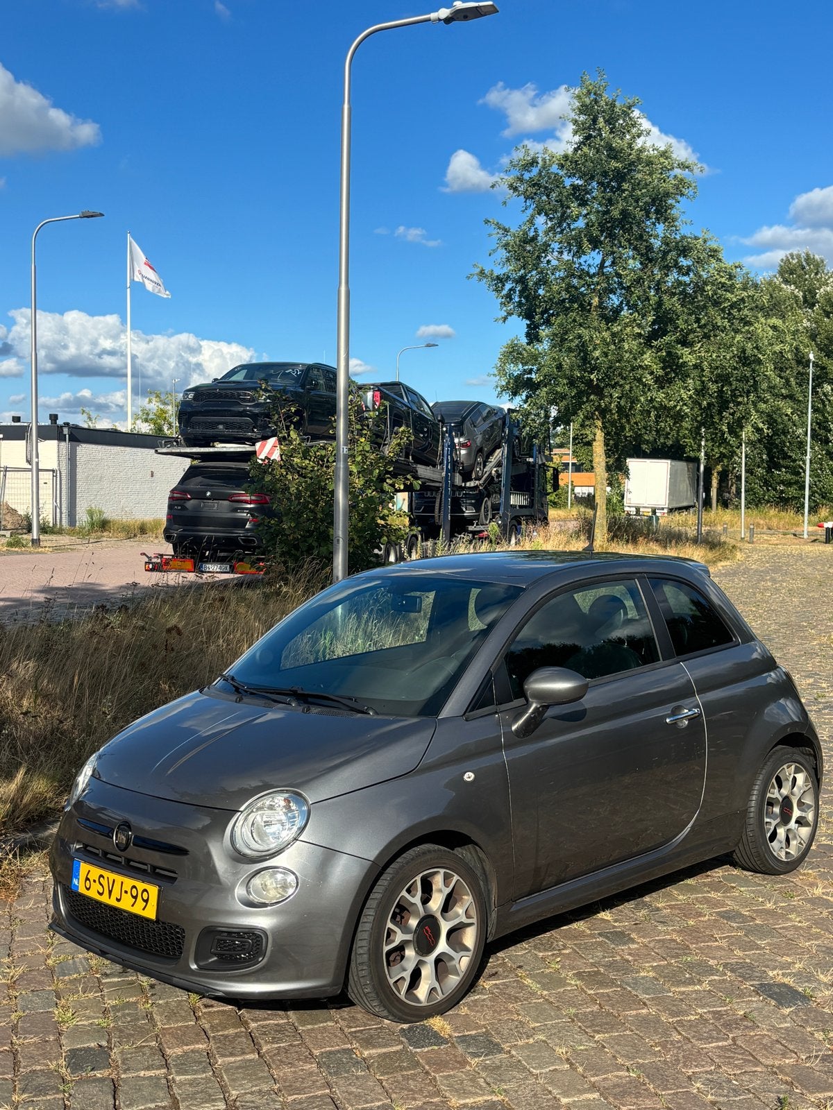 Fiat 500 0.9 Dualogic C 2013 Grijs, Auto's, Parkeersensor, 26 km/l, Particulier, 915 kg