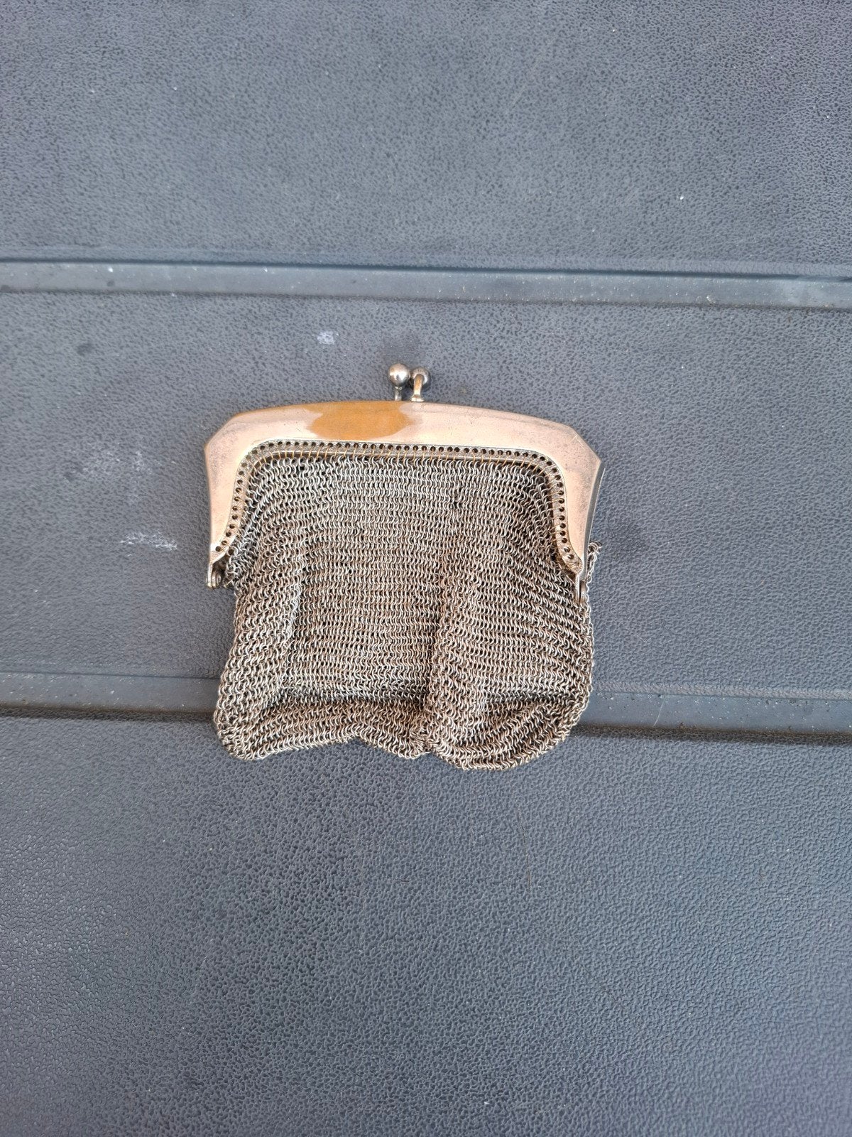 Antiek Zilveren Maliënkolder Beursje / Portemonnee – 925/929, Ophalen of Verzenden, Zilver