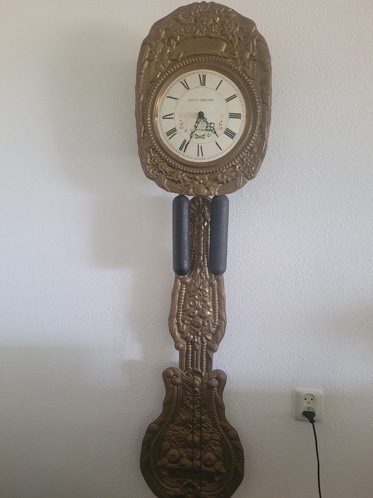 koperen wandklok, Ophalen
