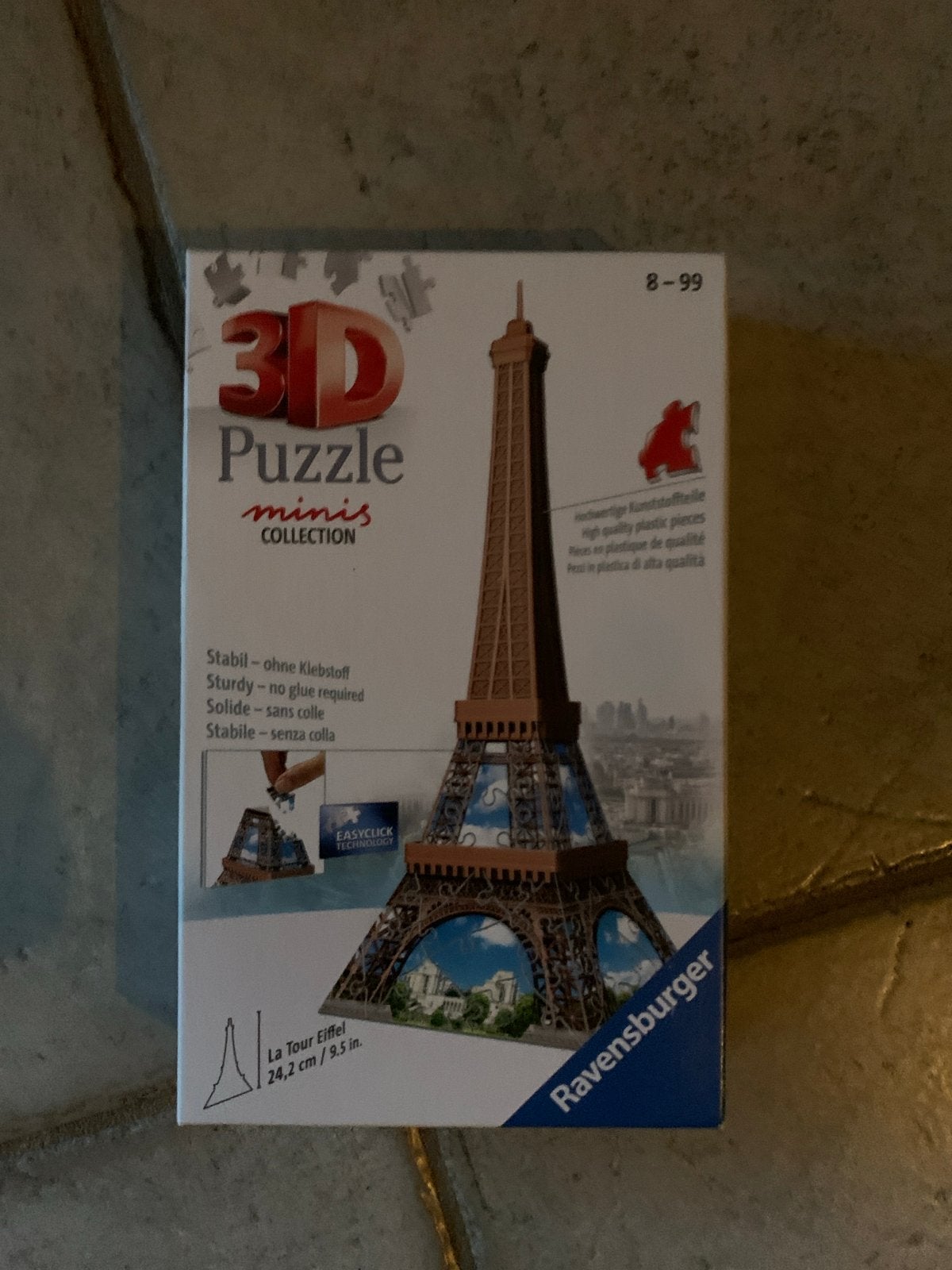 Hemapuzzel, Eifeltoren 3d puzzel, Ophalen of Verzenden, 500 t/m 1500 stukjes, Gebruikt, Legpuzzel
