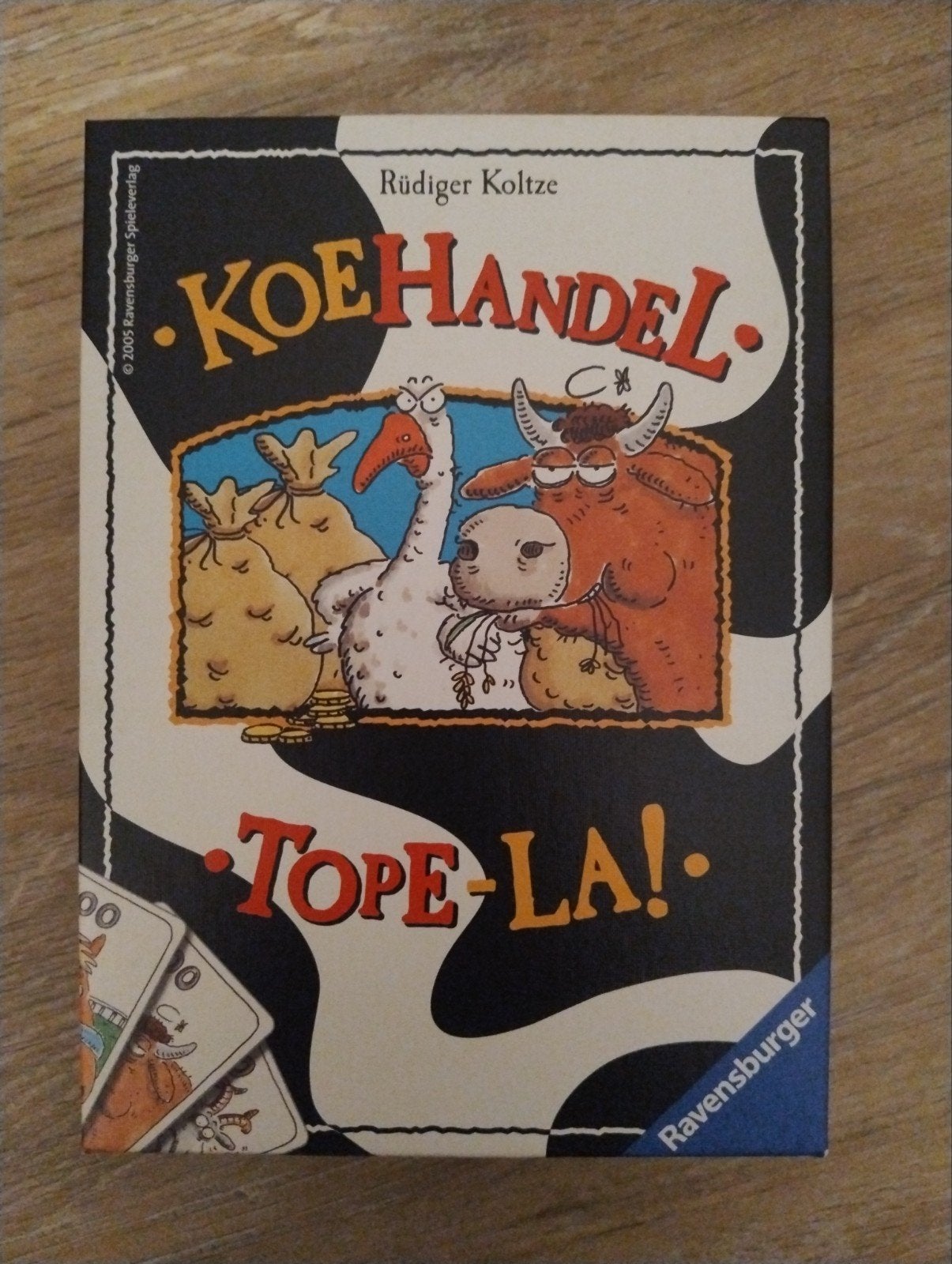 Koehandel Tope-La! Kaartspel van Ravensburger, Hobby en Vrije tijd, Drie of vier spelers, Ophalen of Verzenden, Zo goed als nieuw