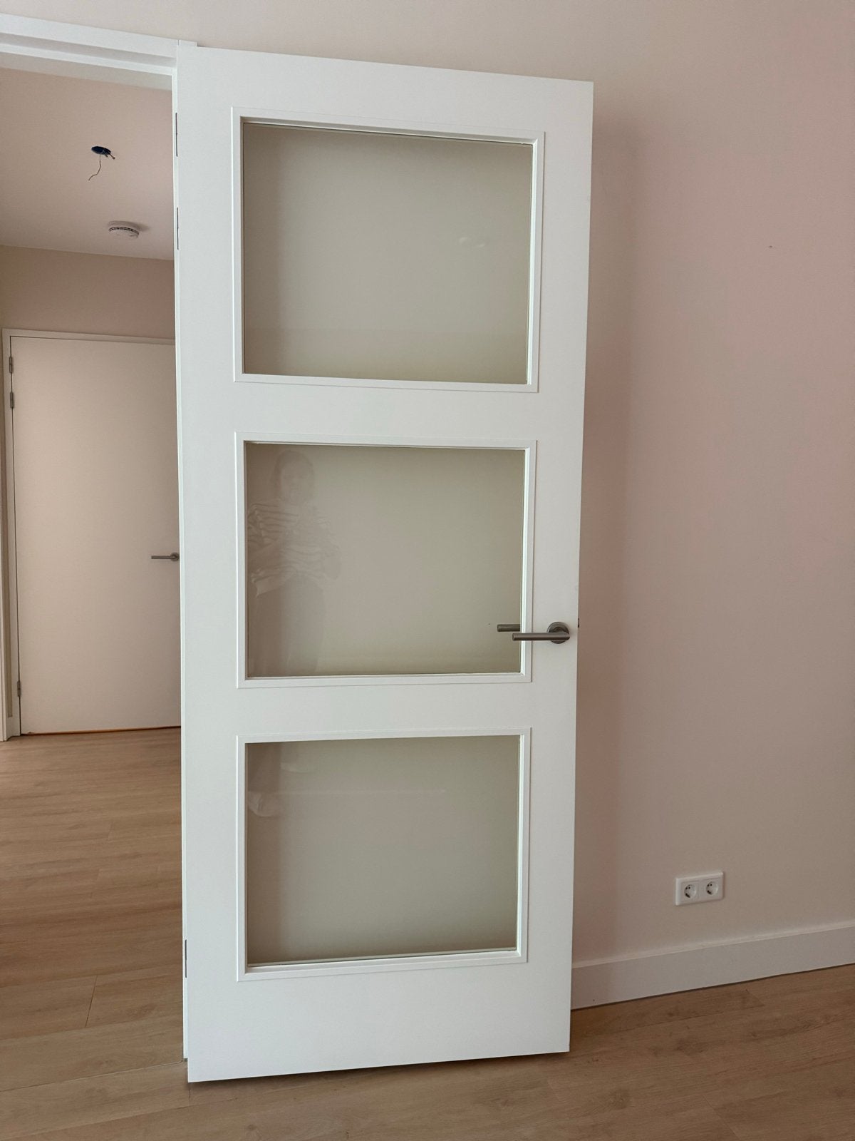 Binnendeur met glas, 231,5x92 cm, incl. klink, Doe-het-zelf en Verbouw, 80 tot 100 cm, 215 cm of meer, Binnendeur, Ophalen of Verzenden