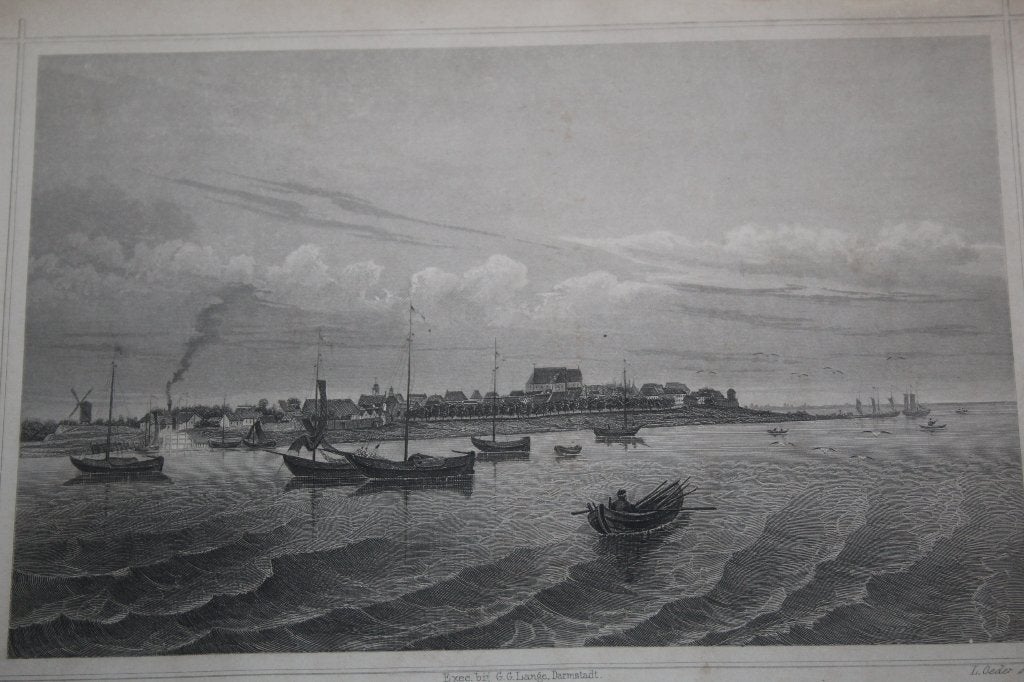 19e eeuwse ets (?) Harderwijk, Antiek en Kunst, Ophalen of Verzenden
