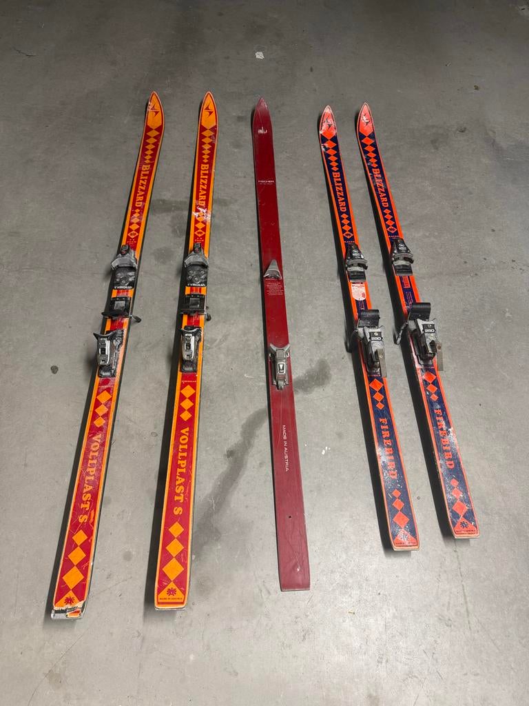 Vintage ski's, decor, Verzamelen, Overige Verzamelen, Gebruikt, Ophalen