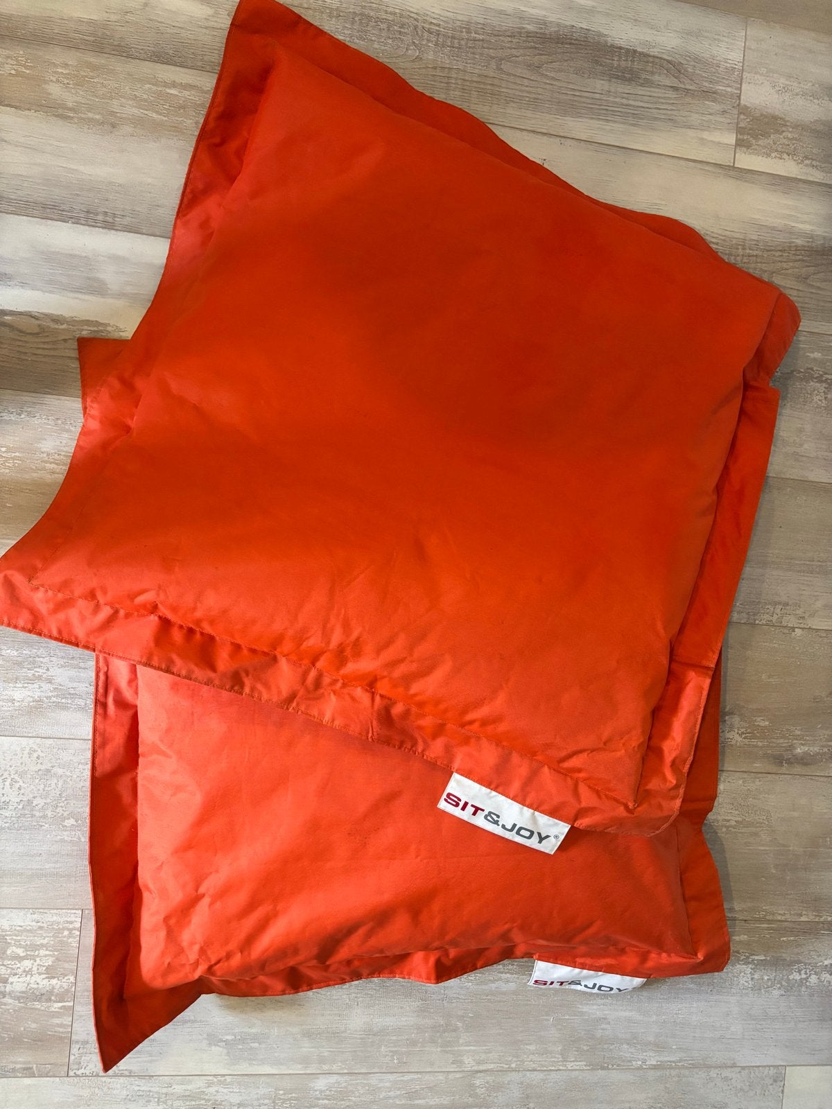 Oranje Sit & Joy kussens, Ophalen, Gebruikt, Oranje, Zitzak