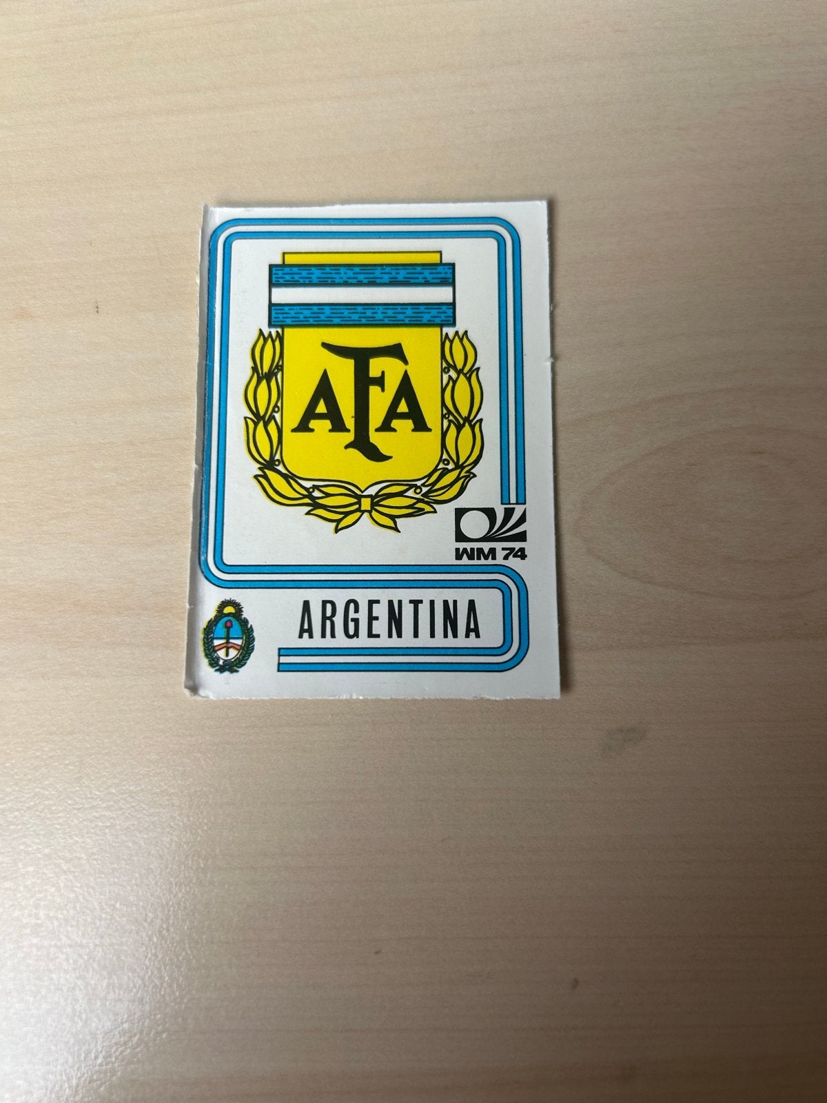 Panini Voetbalsticker Argentinië WM 74 - Zeldzaam, Ophalen of Verzenden, Gebruikt, Sport