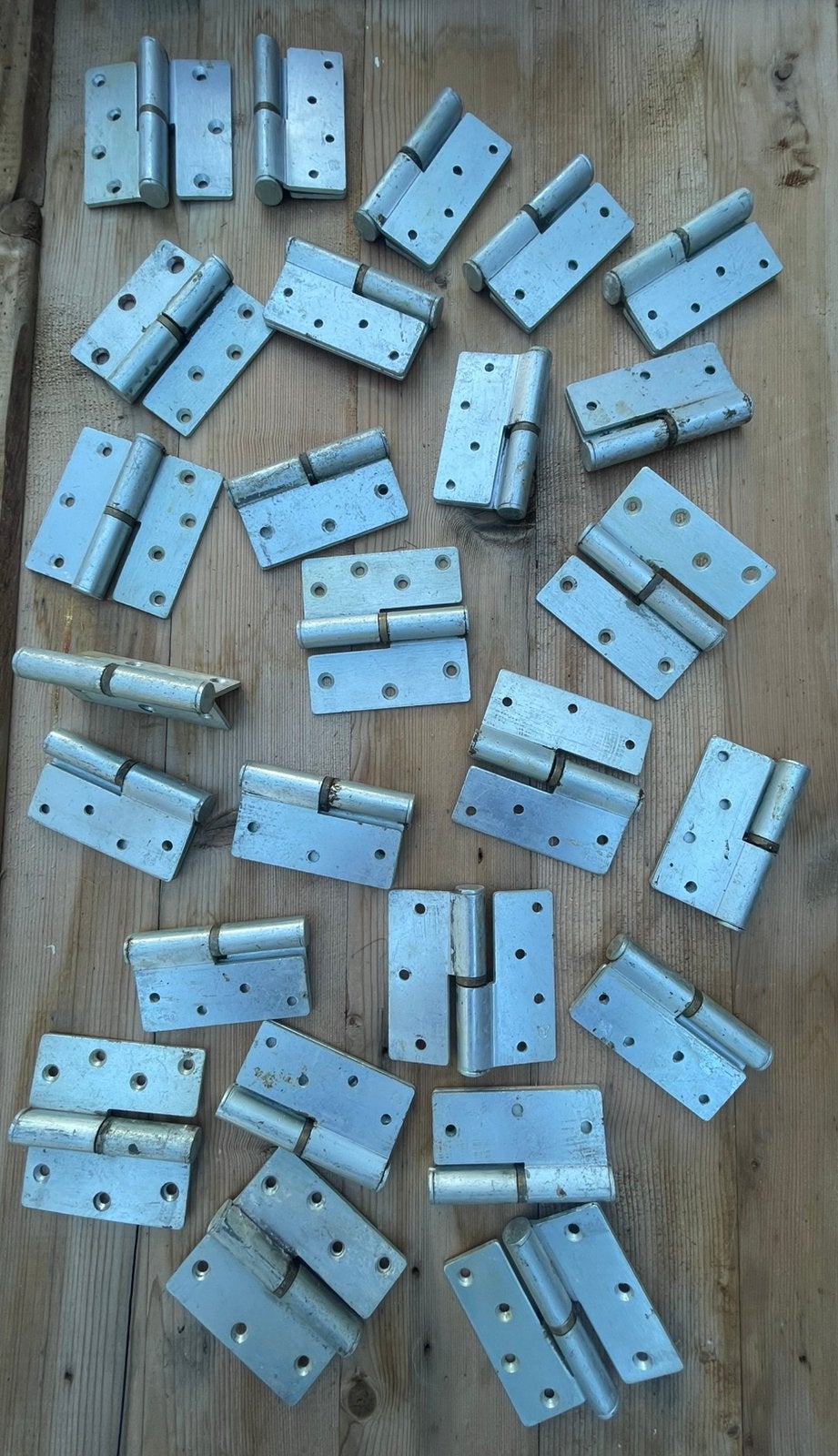 PARTIJ 26x Zware Paumelle Scharnieren 90x90mm Kogelpaumelles, Ophalen of Verzenden, Zo goed als nieuw, IJzer, Scharnier