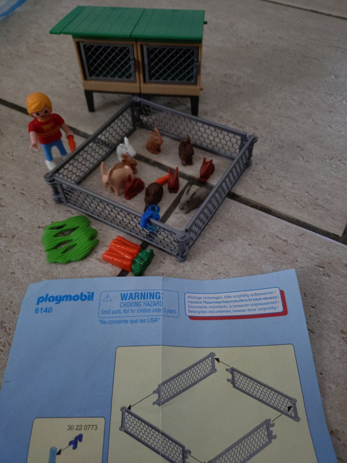 Playmobil 6140 Konijnenhok met ren - Compleet, Kinderen en Baby's, Gebruikt, Complete set, Overige typen, Ophalen of Verzenden