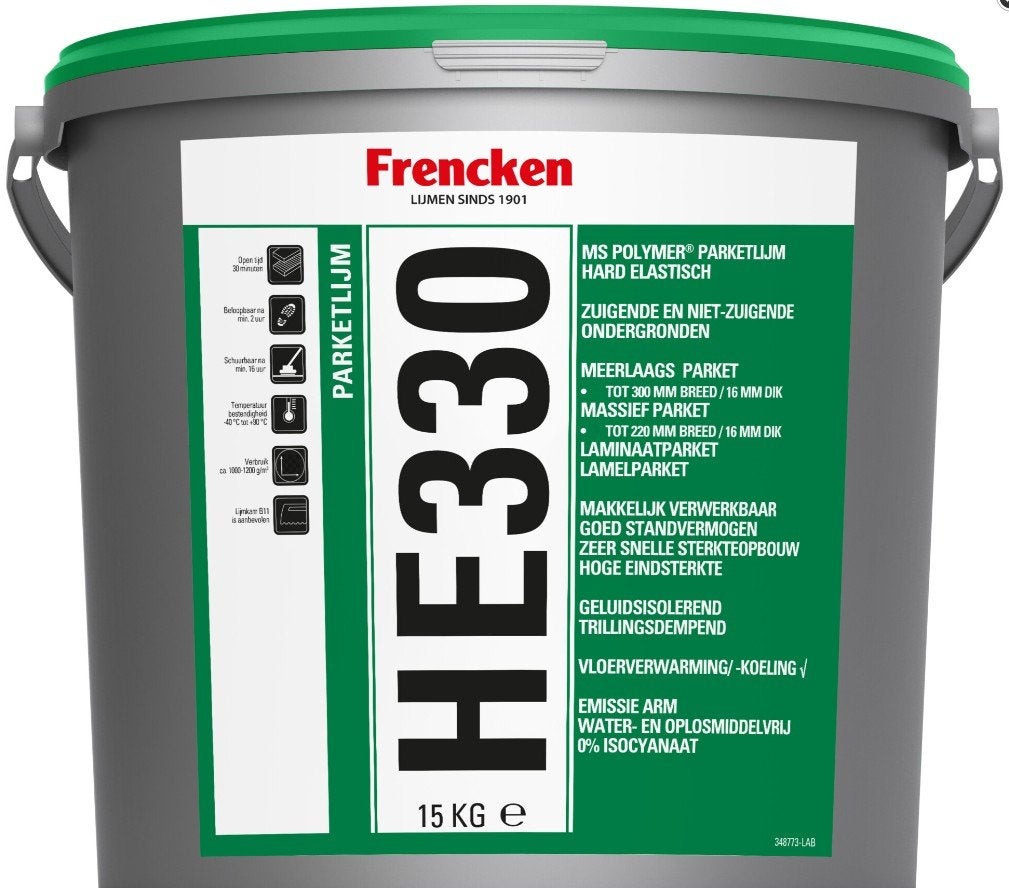 Frencken parktlijm HE330 15kg, Ophalen of Verzenden, Nieuw