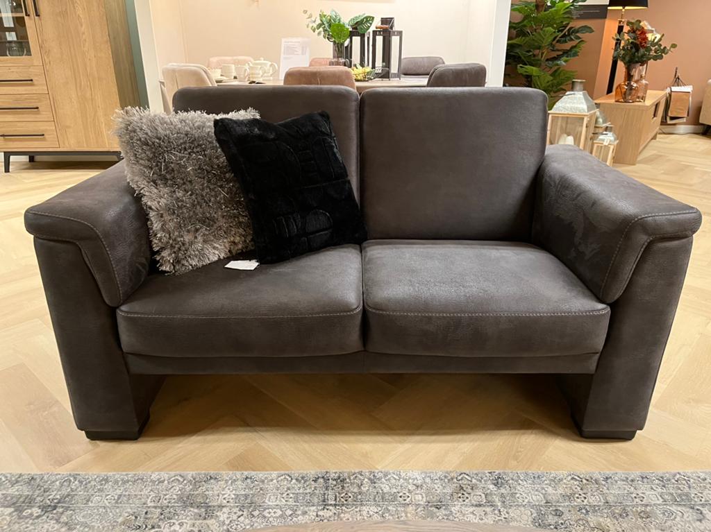 Showmodel Cash Haveco laatste model microleder antraciet, Huis en Inrichting, Banken | Bankstellen, 150 tot 200 cm, Tweepersoons