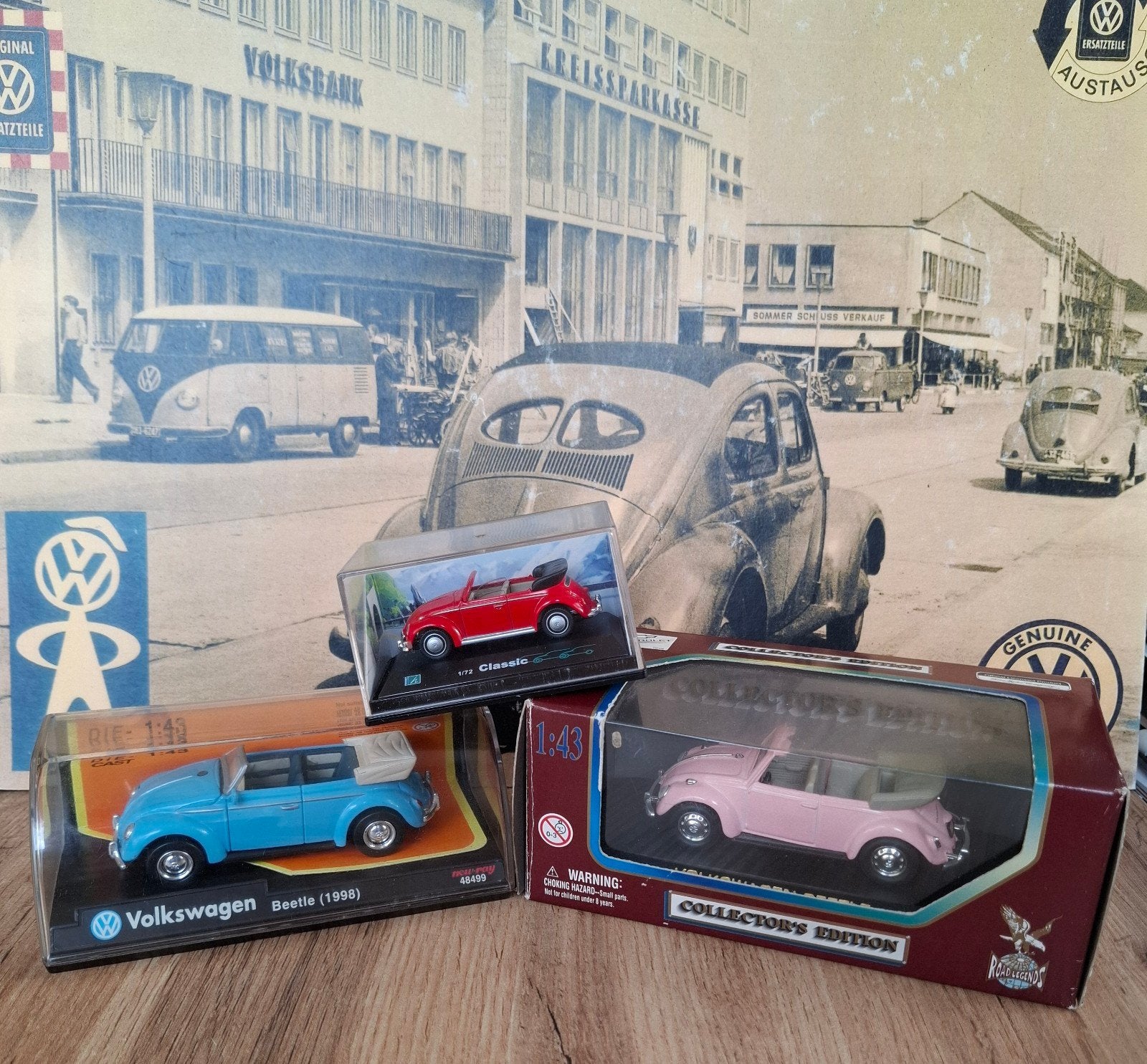 Prachtige Volkswagen Kever modellen - Nieuw in verpakking, Hobby en Vrije tijd, Overige merken, Auto, 1:32 tot 1:50, Nieuw