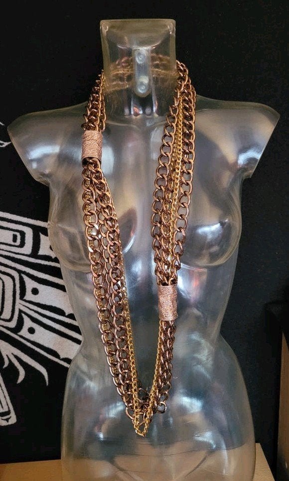 Ketting met leer, Ophalen of Verzenden, Nieuw, Overige kleuren, Overige materialen
