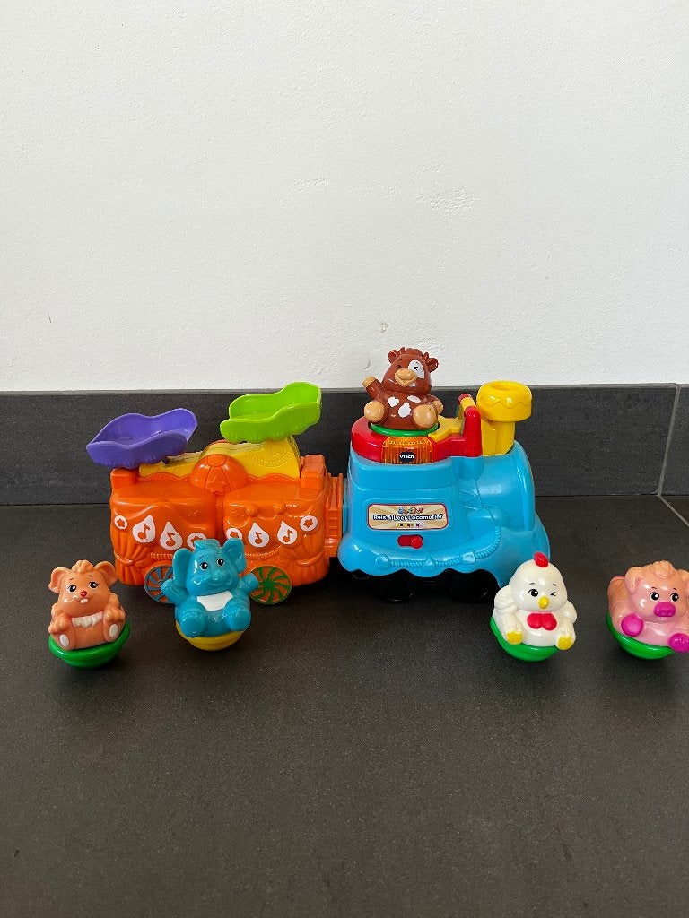 Vtech trein met 5 dieren, Ophalen of Verzenden, Zo goed als nieuw, 6 maanden tot 2 jaar