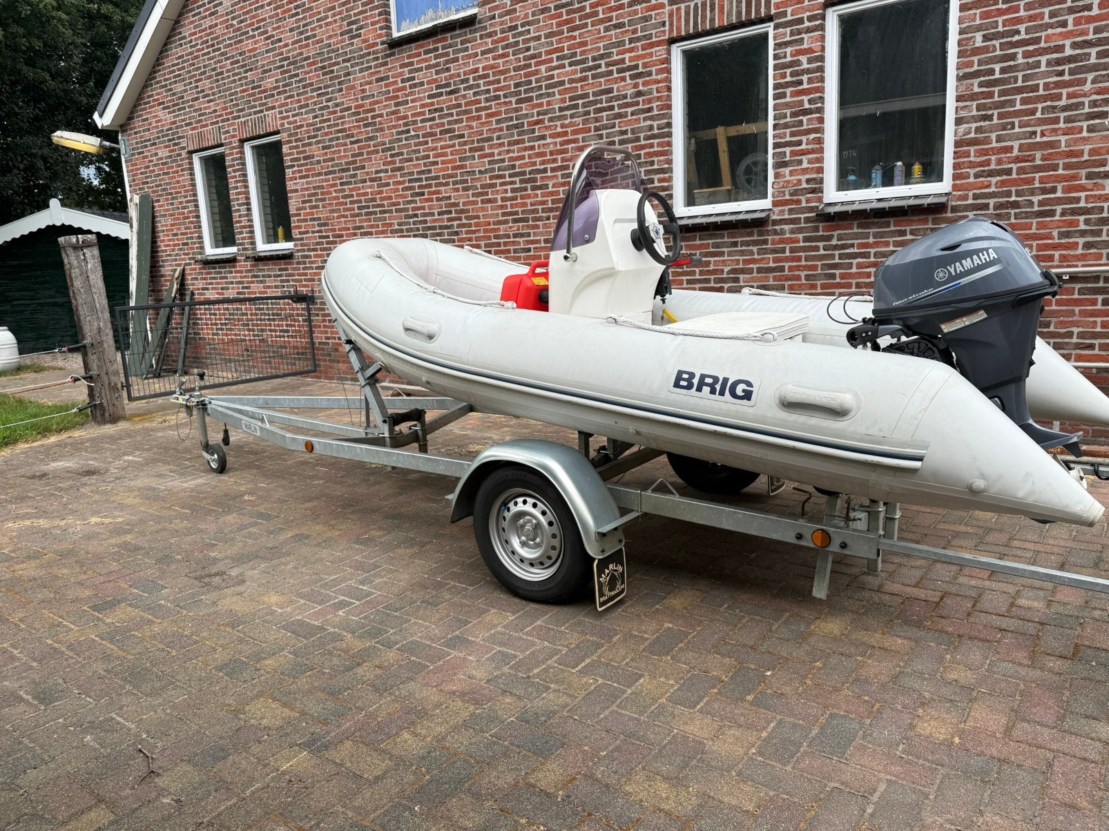 Rib brig 15pk yamaha en trailer, Ophalen of Verzenden, Zo goed als nieuw, Brig