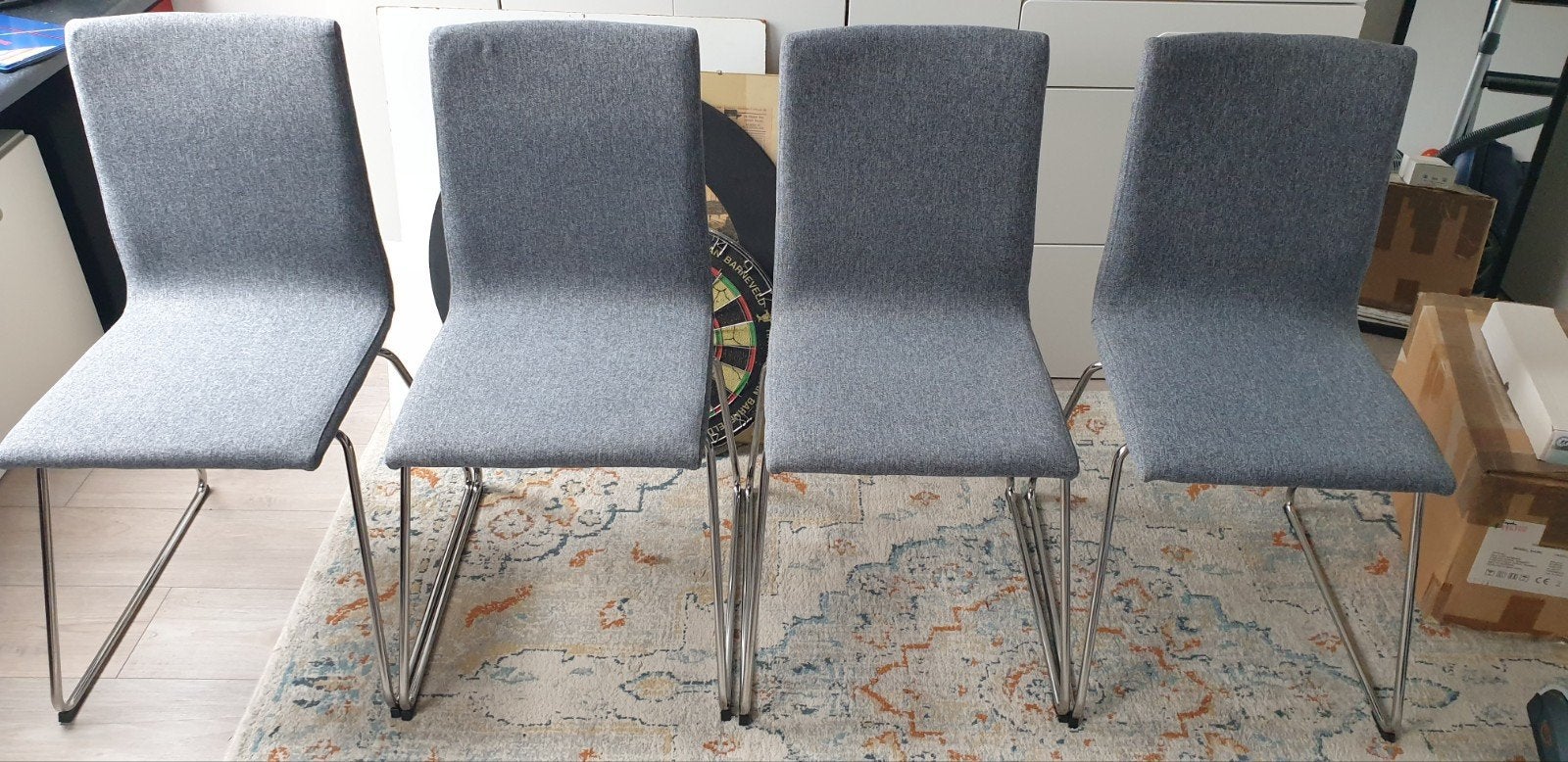 stoelen 4 ikea volfgang nieuwstaat, Huis en Inrichting, Stoelen, Ophalen of Verzenden, Zo goed als nieuw, Wit, Twee