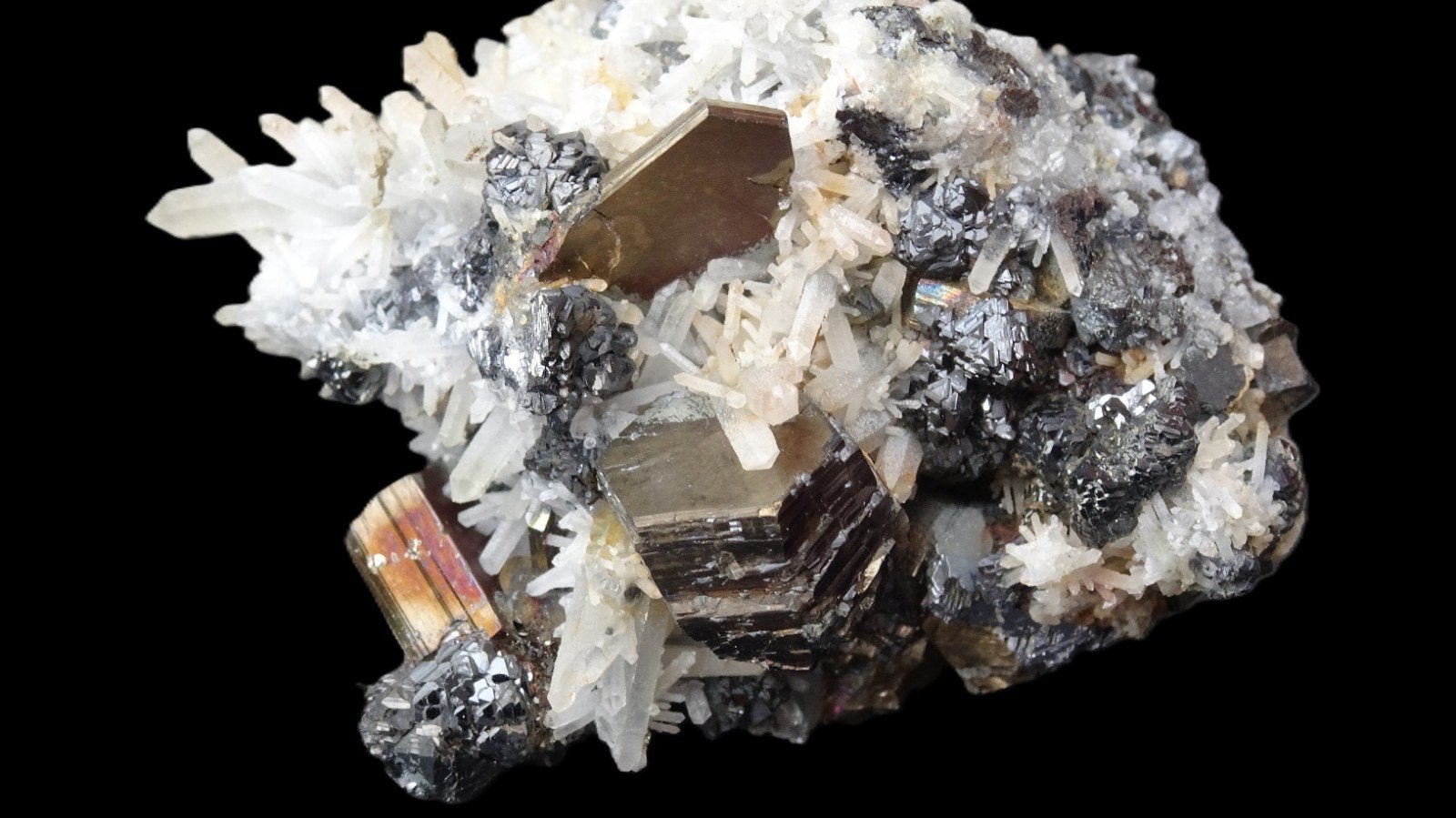 Pyrrhotien, Sfaleriet, Kwarts Rusland, Verzamelen, Mineralen en Fossielen, Ophalen of Verzenden