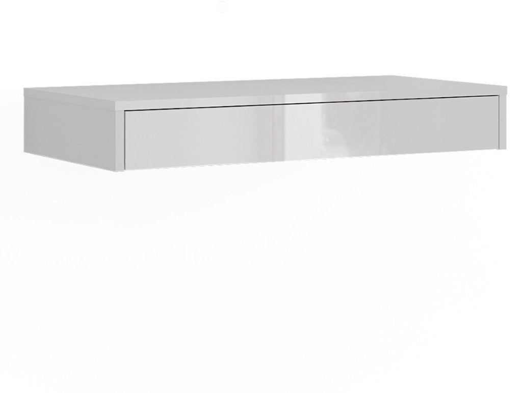 Wandplank Wandrek Zwevende Plank met Lade Wit Hoogglans, Ophalen, Nieuw