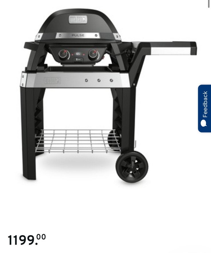 Weber Pulse 2000 elektrische bbq metaal zwart met onderstel, Ophalen of Verzenden, Nieuw