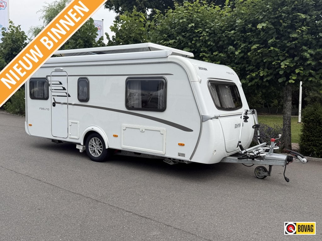 Eriba Feeling 470 Mover,Thule 6300,Fietsdr., Dwarsbed, Standaardzit, Bedrijf, 4 tot 5 meter