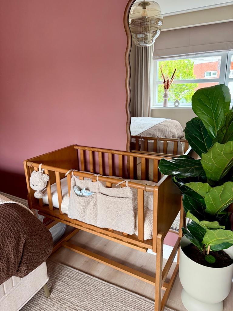 Petite Amelie Co-sleeper Aanschuifbedje Walnoot, Ophalen, Gebruikt, Wieg