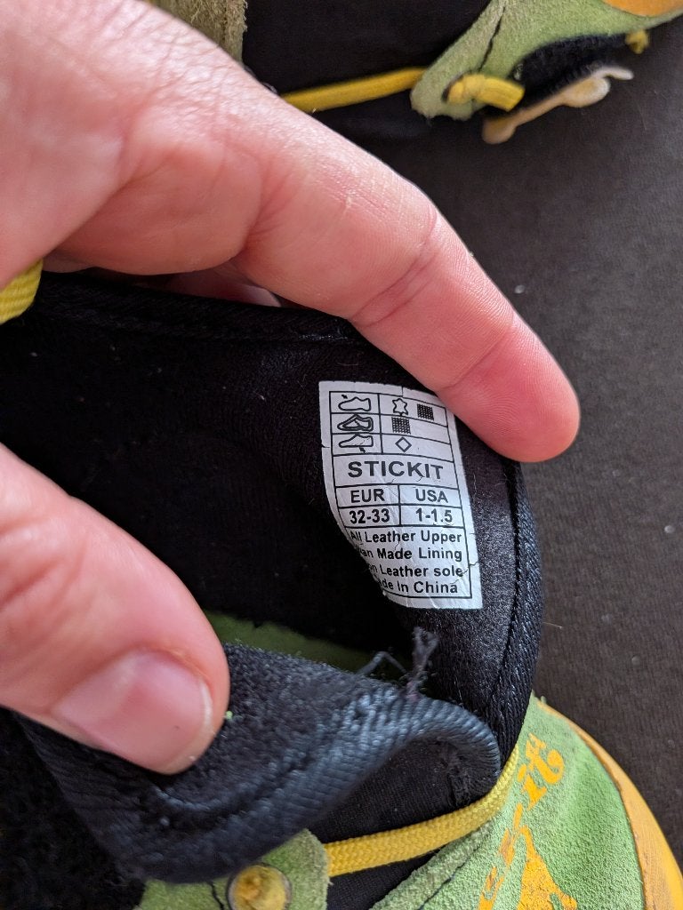 Kinder klimschoenen la sportiva maat 32/33, Ophalen of Verzenden, Gebruikt