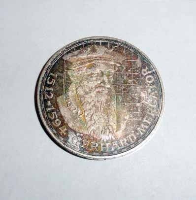 Munt Duits Gerhard Mercator 5 Mark 1969 Error Misslag, Postzegels en Munten, Verzenden, Duitsland, Losse munt
