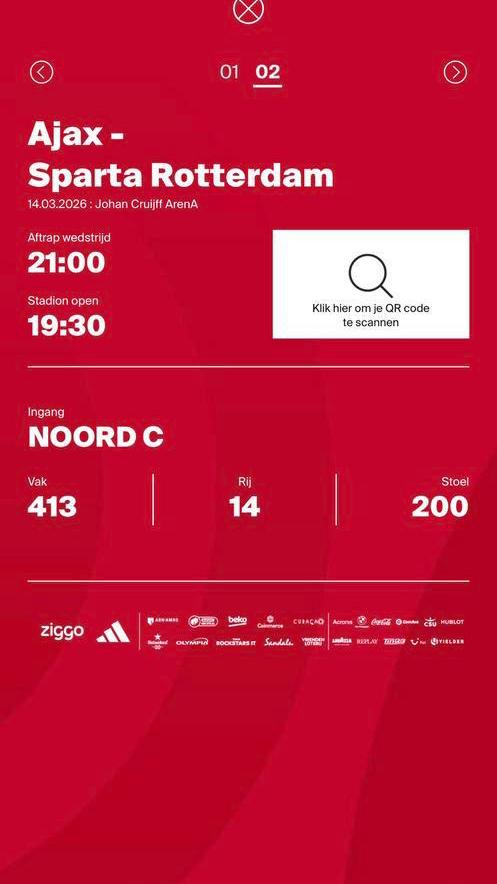 Ajax - Sparta 14 Maart, Eén persoon