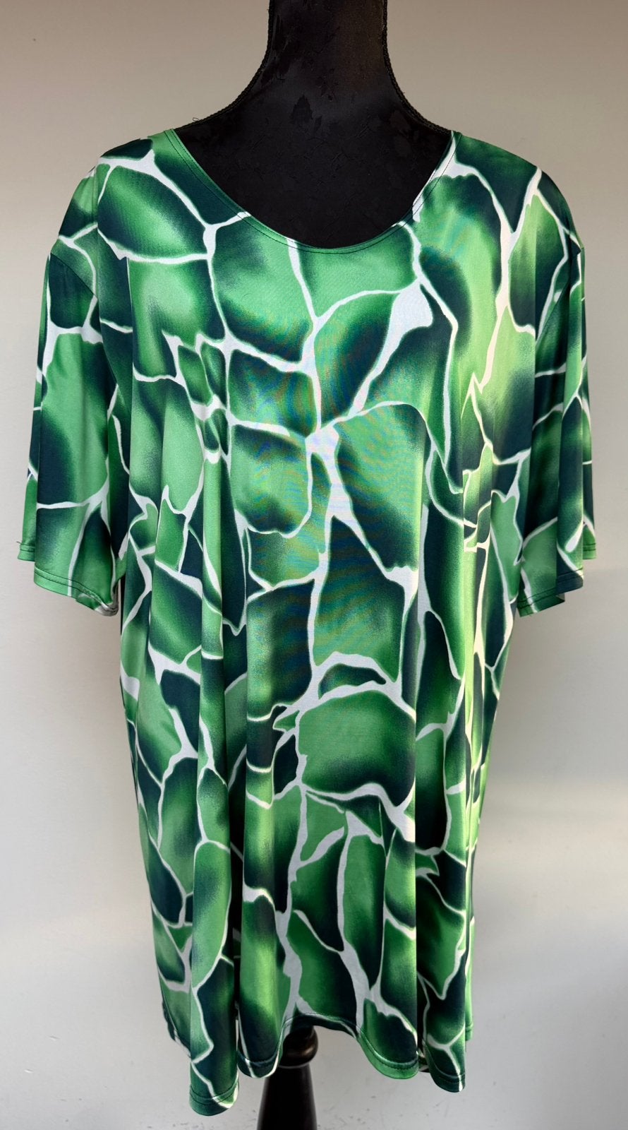 Superleuk groen/wit shirt met vakken  MAGNA 56/58, Groen, Shirt of Top, Ophalen of Verzenden, Magna