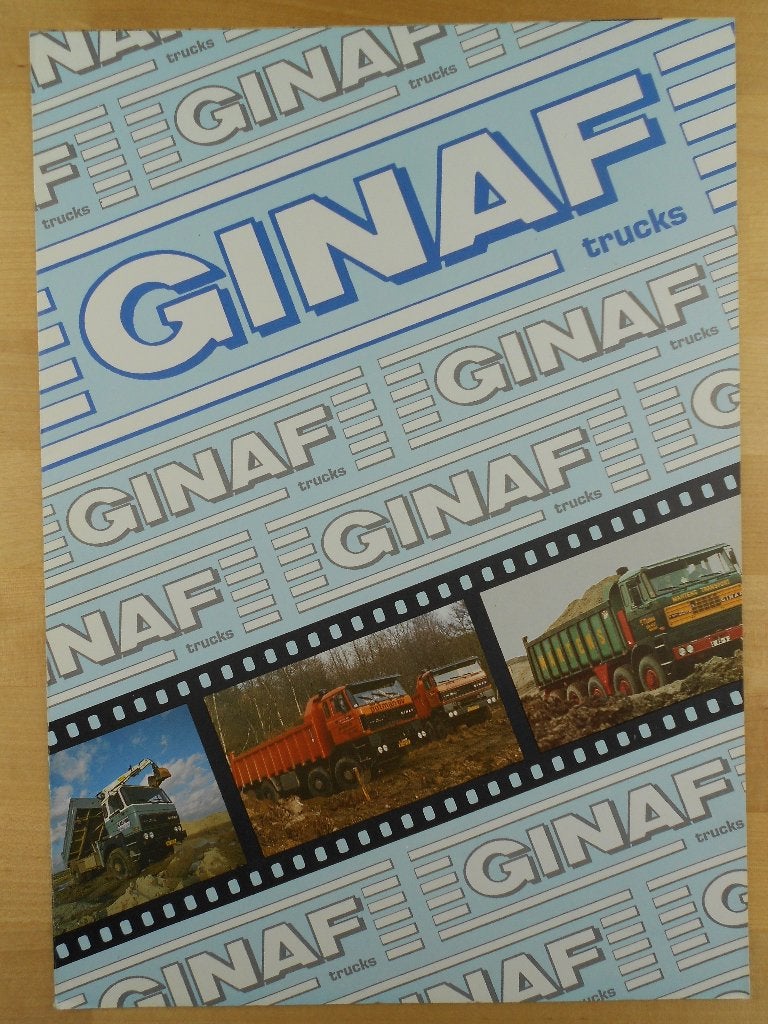 GINAF F520 F490 F380 F240 Brochure ca 1985, Ophalen of Verzenden, Zo goed als nieuw, Overige merken, GINAF