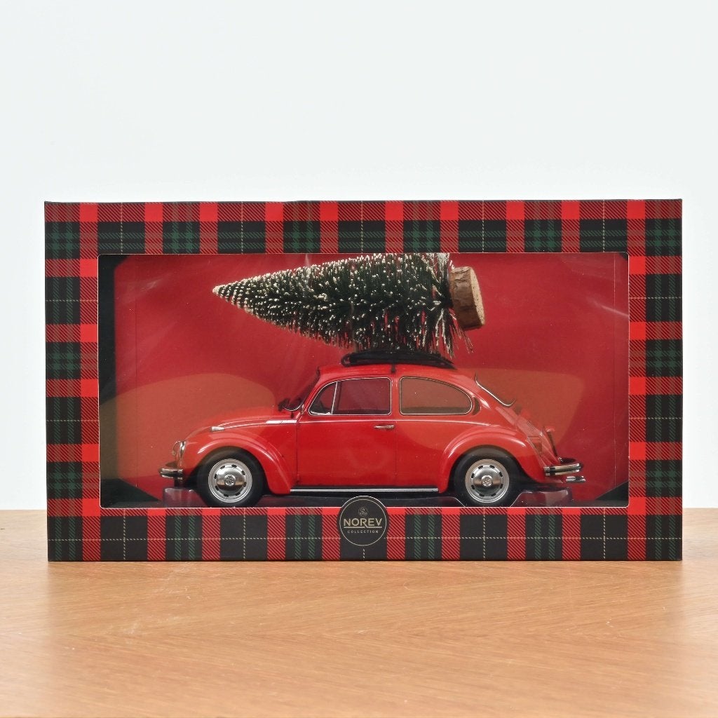 Norev 1:18 Volkswagen 1303 Beetle 1973 Red Christmas, Hobby en Vrije tijd, -, Nieuw, Norev, Ophalen of Verzenden