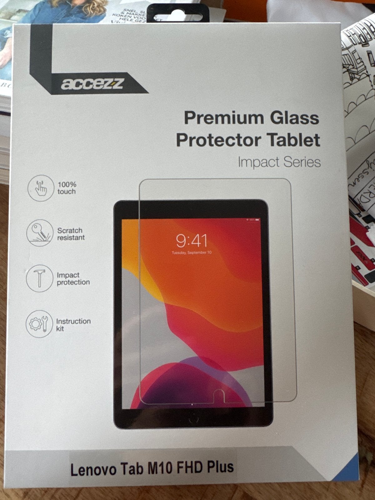Acczz Premium Glass Protector Tablet Lenovo Tab M10 FHD Plus, Ophalen of Verzenden, Nieuw, 10 inch, Bescherming voor- en achterkant