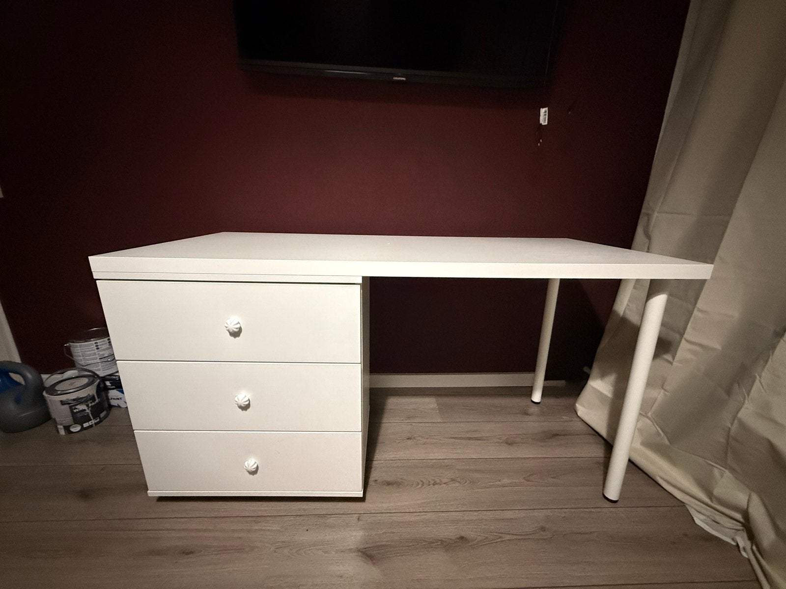 Ikea Godishus bureau MAAR 1 ADILS TAFELPOOT, Ophalen, Gebruikt, Met lades, Spaanplaat of MDF