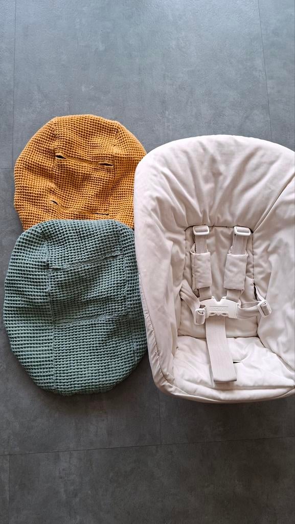 Stokke Tripp Trapp Newborn Set met hoezen, Kinderen en Baby's, Kinderstoelen, Ophalen of Verzenden, Zo goed als nieuw, Overige typen