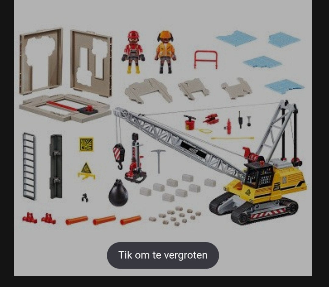 Playmobil kabelgraafmachine met bouwonderdeel 70442, Ophalen of Verzenden