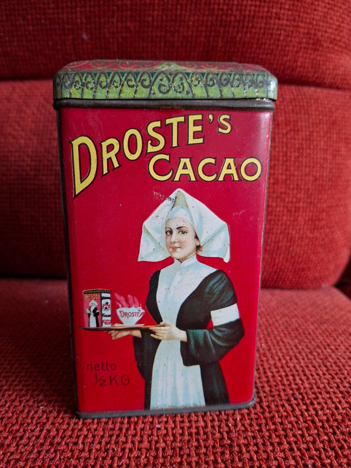 Vintage Droste's Cacao Blik - Zeldzaam Verzamelobject, Ophalen of Verzenden, Gebruikt, Overige, Droste