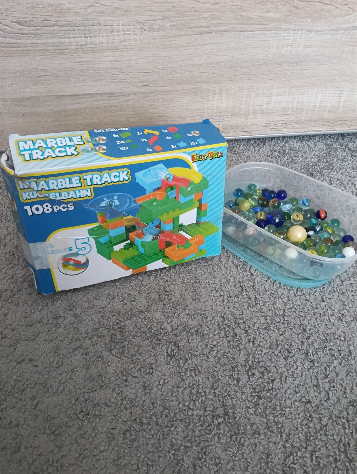 knikkers en knikkerbaan, Ophalen