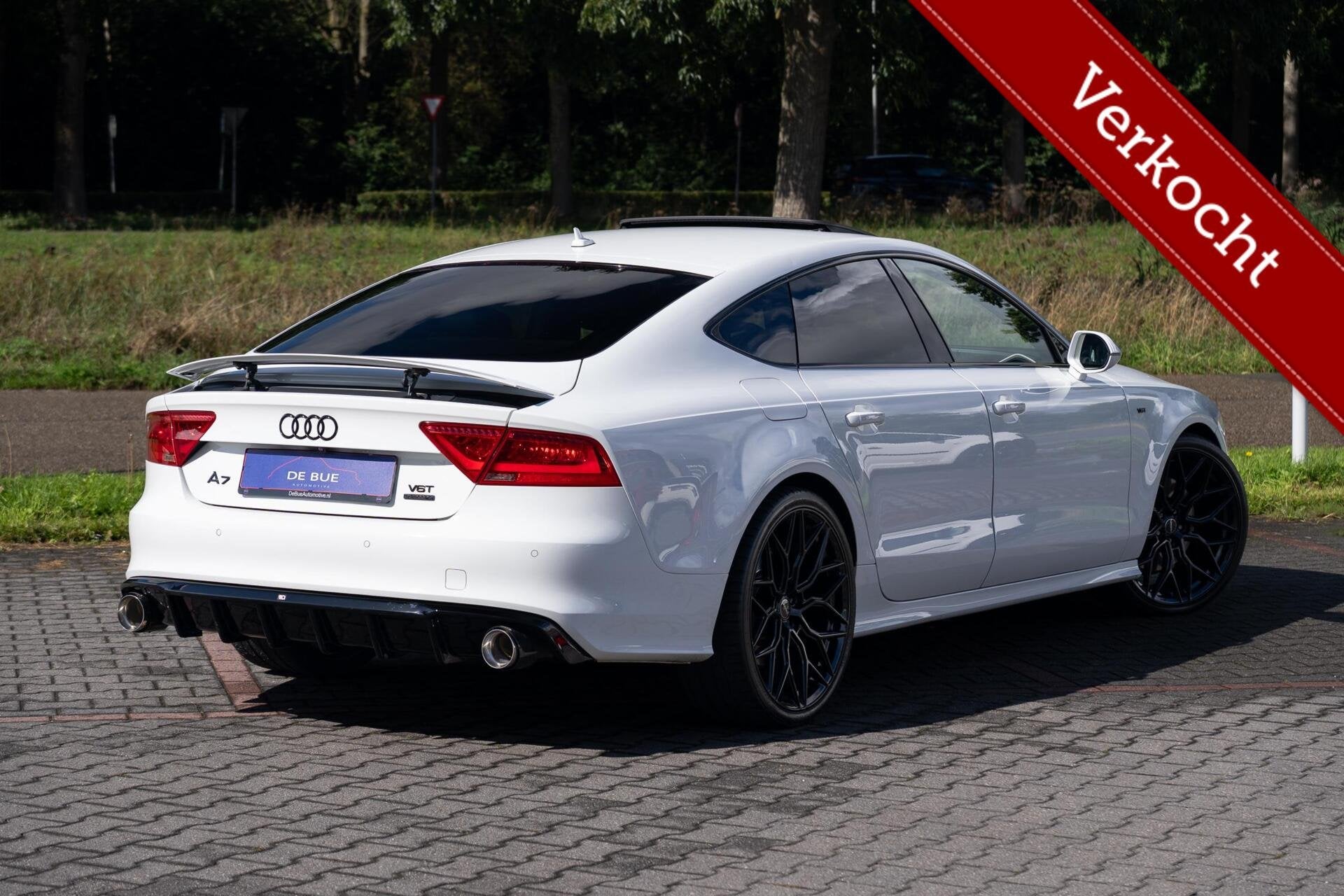 Audi A7 Sportback 3.0 TDI BiT 313PK Quattro|S-line|Panoramad, Auto's, Euro 5, Gebruikt, Zwart, 4 stoelen
