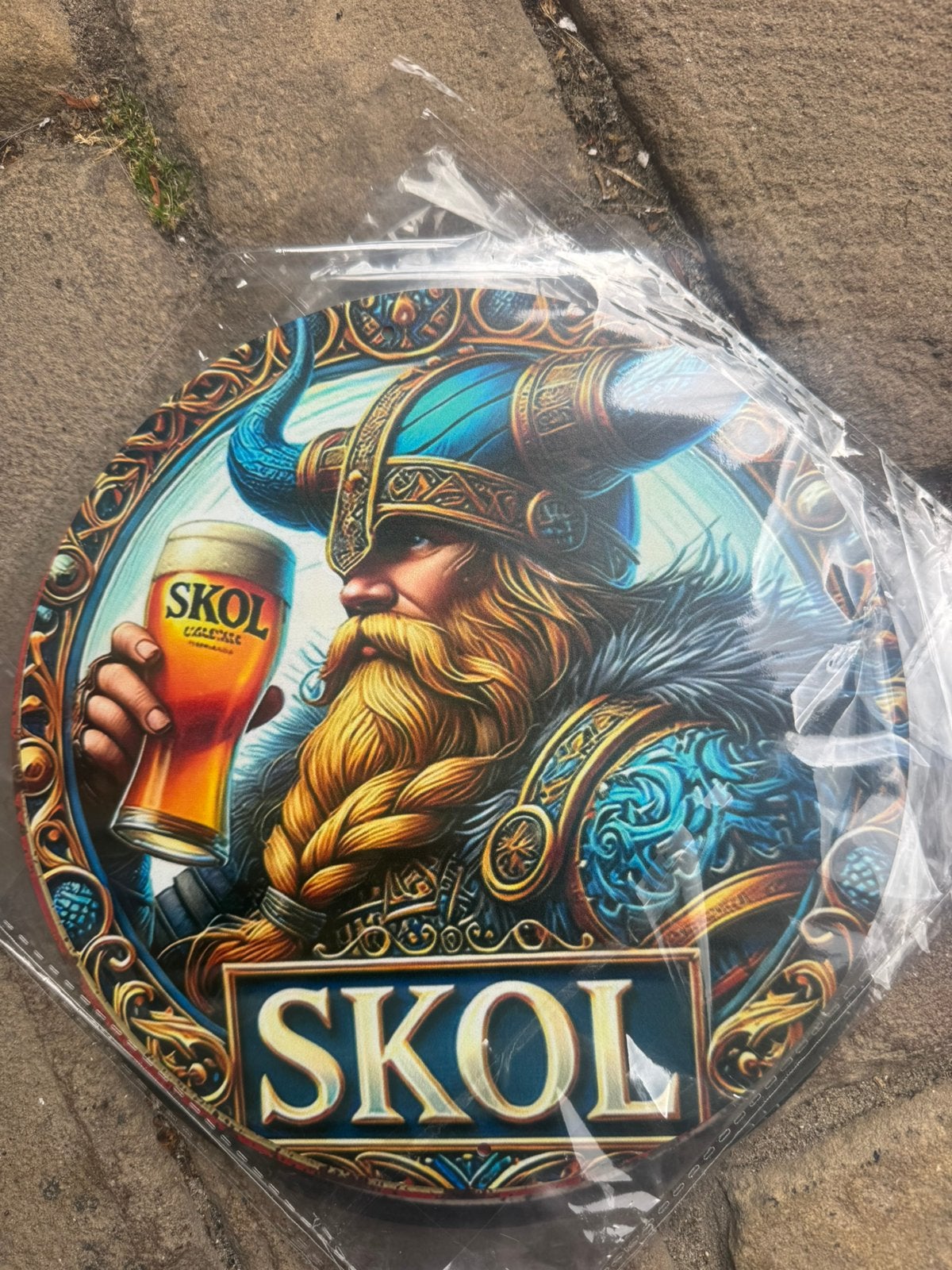 Skol bier reclame bordje merk bier mancave kroeg, Ophalen of Verzenden, Nieuw, Overige typen