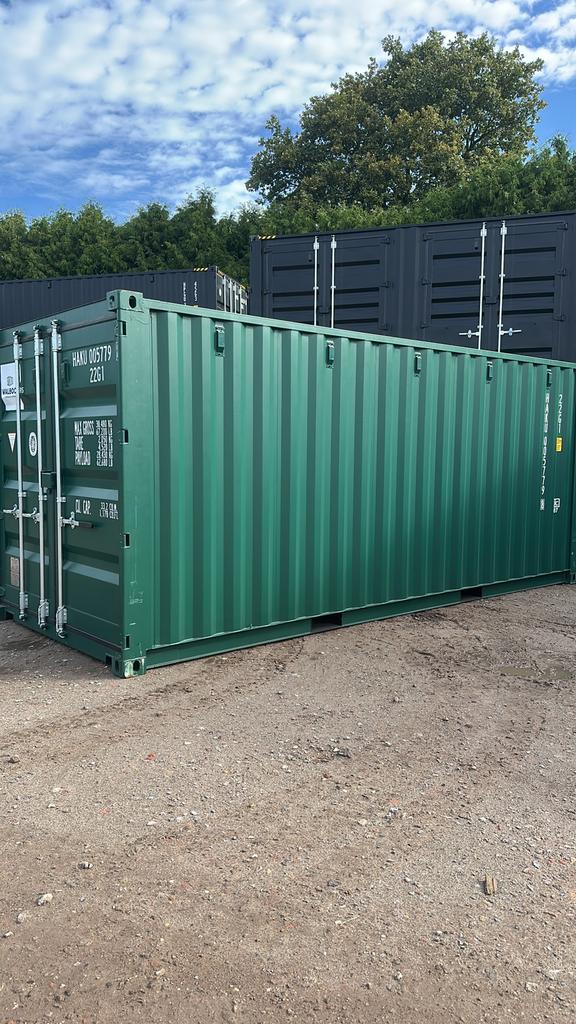 20 ‘ft zeecontainer nieuw RAL 6005