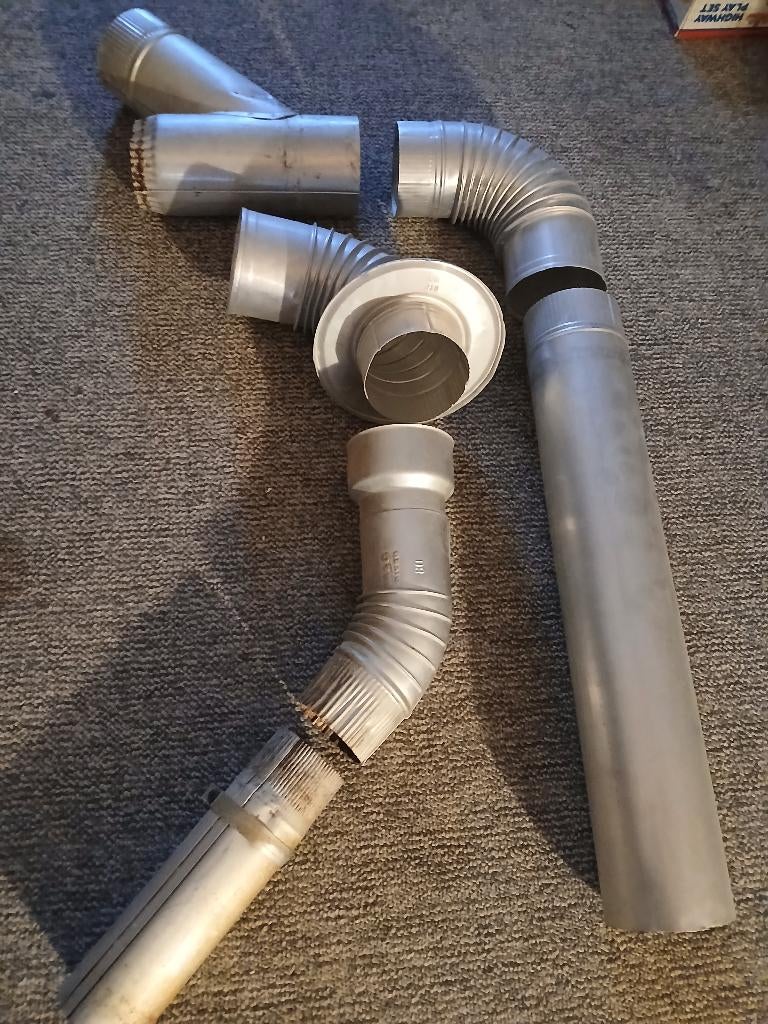 te koop assortiment luchtafvoerpijpen, Ophalen, Gebruikt, Aluminium, Minder dan 2 meter