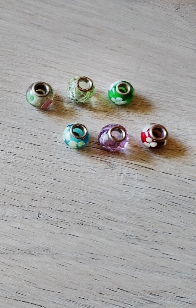 6 Pandora bedels, Pandora, Ophalen of Verzenden, Zo goed als nieuw, 4 bedels of meer