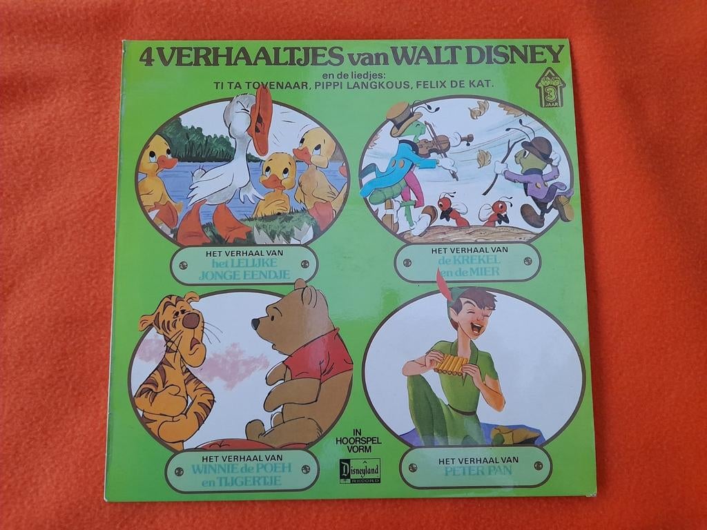 4 Verhaaltjes van Walt Disney - Piet Ekel (1975), Ophalen of Verzenden, Zo goed als nieuw, Verhaal of Sprookje, 6 tot 9 jaar