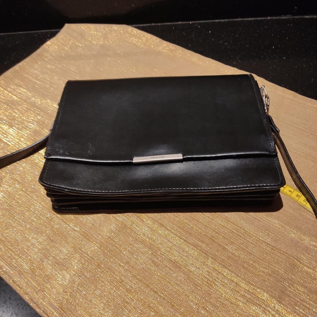 Elegante zwarte schoudertas Creazioni, Sieraden, Tassen en Uiterlijk, Ophalen of Verzenden, Gebruikt, Zwart, Schoudertasje