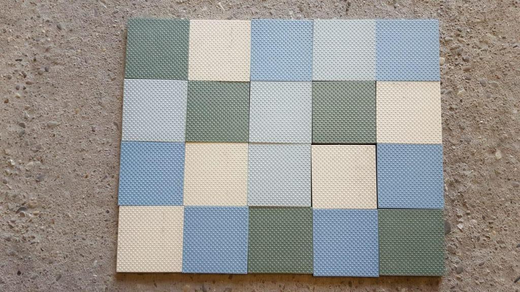 Grote voorraad dubbel hardgebakken tegels 10x10, Doe-het-zelf en Verbouw, Tegels, Ophalen, Keramiek, Nieuw, Minder dan 20 cm